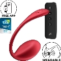 Vibrador Satisfyer Shiny Petal com Comando e App Vermelho