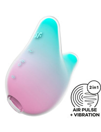 satisfyer - mermaid vibes estimulador vibrador menta y rosa