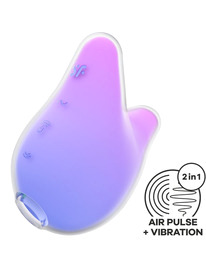 satisfyer - mermaid vibes estimulador vibrador violeta y rosa