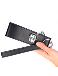 kink - collar con correa 65 cm ancho negro ajustable 33.5-41 cm x 5 cm
