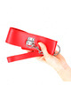 kink - necklace with belt 65 cm with wide red strap adjustable 33.5-41 cm x 5 cm