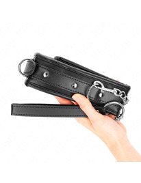 Coleira Kink Lira com Trela Preto