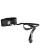 Kink - necklace with belt 116 cm with black leather strap adjustable 40-48 cm x 6 cm