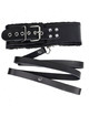 Kink - necklace with belt 116 cm with black leather strap adjustable 40-48 cm x 6 cm