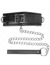 kink - collar con correa esponja imitaciÓn cuero modelo 3 ajustable 37-54 cm x 3 cm