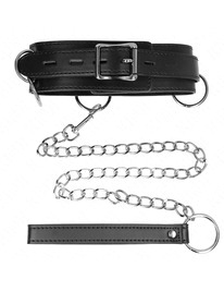 kink - collar con correa 80 cm esclavitud 3 anillos 53 x 5 cm