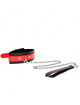 kink - necklace with red strap 65 cm ajustable 36-43 cm x 5 cm