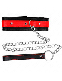 kink - collar con correa 65 cm rojo ajustable 36-43 cm x 5 cm