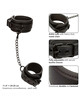 calexotics - nocturnal esposas de tobillo cuero ajustable negro