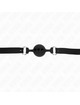 Kink - full silicone gag 55 x 2 cm with 4 cm ball size s black adjustable 35-51 cm