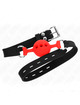 kink - mordaza 55 x 2 cm de bola 4 cm de silicona completa talla s rojo ajustable 35-51 cm