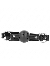 kink - mordaza de bola 4.5 cm negra dura hueca modelo 1 63.5 x 2 cm