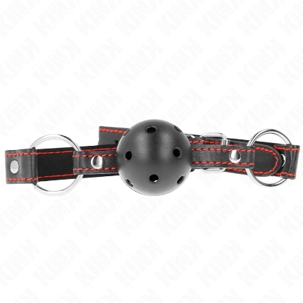 kink - hollow hard black ball gag model 2 65 x 2.5 cm