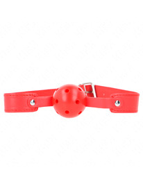 kink - mordaza de bola 4.5 cm transpirable rojo 65 x 2.5 cm