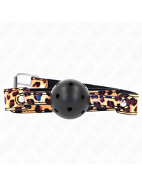 kink - mordaza de bola 4.5 cm transpirable leopardo 65 x 2.5 cm