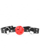 Kink - breathable ball 4 cm gag with double rivet red 62.5 x 2.5 cm adjustable 42-58 cm