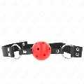 kink - breathable ball 4 cm gag with double rivet red 62.5 x 2.5 cm adjustable 42-58 cm