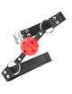 Kink - breathable ball 4 cm gag with double rivet red 62.5 x 2.5 cm adjustable 42-58 cm