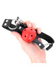 Kink - breathable ball 4 cm gag with double rivet red 62.5 x 2.5 cm adjustable 42-58 cm