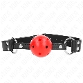 kink - mordaza de bola 4 cm transpirable con doble remache de cuero 62 x 2.5 cm ajustable 42-58 cm