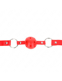 kink - mordaza de bola 4 cm transpirable con doble remache modelo 1 rojo 62 x 2.5 cm ajustable 42-58 cm