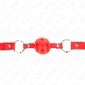 kink - mordaza de bola 4 cm transpirable con doble remache modelo 1 rojo 62 x 2.5 cm ajustable 42-58 cm