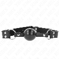 kink - mordaza de bola 4 cm suave y sÓlida con correa de polipiel 62 x 2.5 cm ajustable 42-58 cm