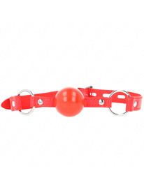 kink - mordaza de bola 4 cm tpe con candado rojo 60 x 2 cm