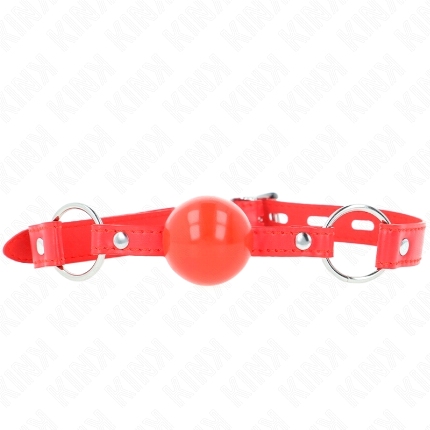 kink - mordaza de bola 4 cm tpe con candado rojo 60 x 2 cm