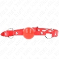 kink - mordaza de bola 4 cm tpe con candado rojo 60 x 2 cm