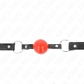 kink - mordaza de bola 4 cm con candado bola roja correa negra 60 x 2 cm