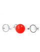 kink - red transparent pvc ball 4 cm gag adjustable