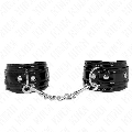 kink - shiny neoprene wrist cuffs adjustable 17-24 cm x 4.5 cm
