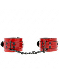 kink - dark red wrist cuffs 23 x 5 cm