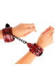 kink - dark red wrist cuffs 23 x 5 cm