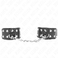 kink - wristbands with double line of adjustable studs black