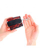 Kink - muÑequeras cortas de encaje terciopelo y uniÓn de nylon rojo/negro 23 x 6.5 cm