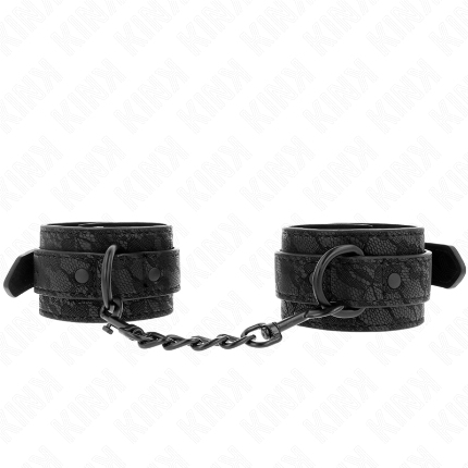 kink - muÑequeras de encaje ajustable negro 19-26 cm