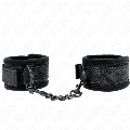 kink - dark lace covered wrist cuffs neoprene adjustable black 20-29 cm x 5 cm