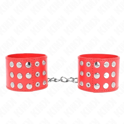 kink - wrist restraints with snap fasten red adjustable 19-24 cm x 5.5 cm