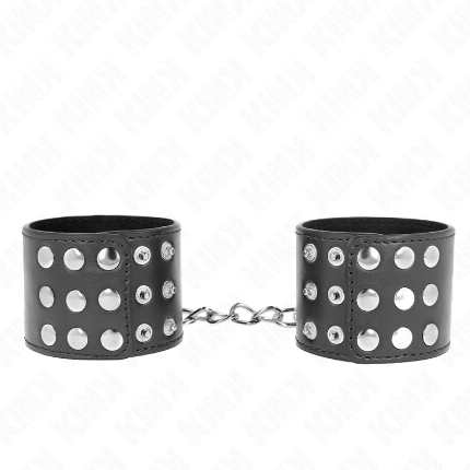 kink - wrist restraints with snap fasten black adjustable 19-24 cm x 5.5 cm