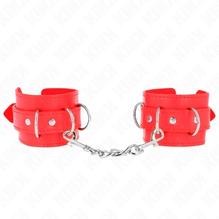kink - muÑequeras con 3 anillas en d ajustable rojo 17.5-25 cm x 6 cm