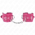 kink - 3 d-ring wrist restraints adjustable pink 17.5-25 cm x 6 cm