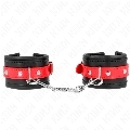 kink - wrist restraints black with red belt adjustable 17-28 cm x 6 cm