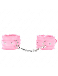kink - muÑequeras forradas premium rosa con correa rosa ajustable 17-29 cm x 6 cm