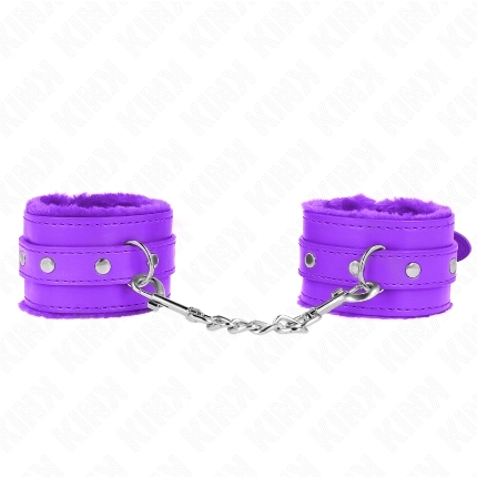 kink - muÑequeras forradas premium violeta con correa violeta ajustable 17-29 cm x 6 cm