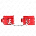 kink - fur lined wrist restraints red with red belt adjustable 17-29 cm x 6 cm