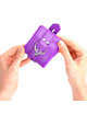 Kink - fur lined wrist restraints with square holes purple and purple belt adjustable 17-29 cm x 6 cm