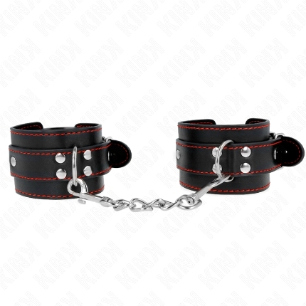 kink - wrist restraints black with red lining adjustable 20-28 cm x 5.5 cm