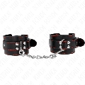 kink - wrist restraints black with red lining adjustable 20-28 cm x 5.5 cm